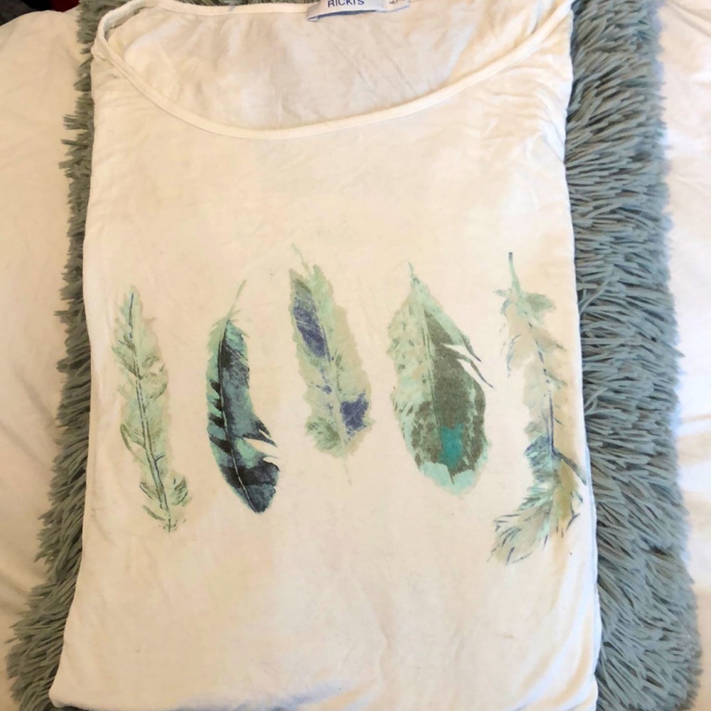 2 for $15 Tee shirt from Ricki’s with feather art decal.